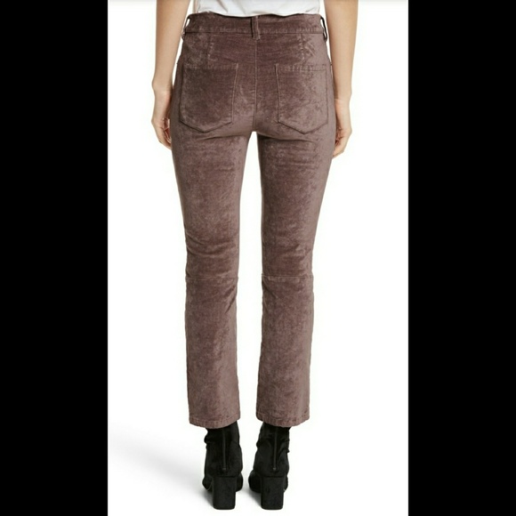 Free People taupe velvet cropped pants - Picture 3 of 8